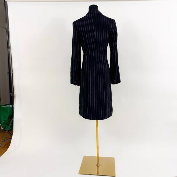 VINTAGE LAUREL PIN STRIPE SUIT BLAZER LIGHT TRENCHCOAT - Picture 7 of 11